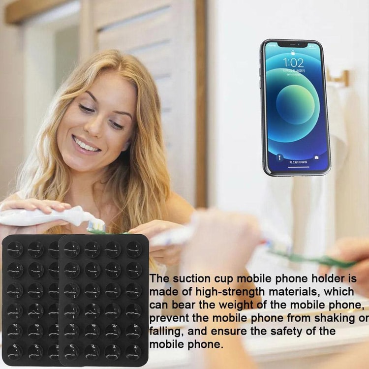 Double-Sided Silicone Suction Pad for Mobile Phones – Reusable Silicone Grip Pad for Smooth Surfaces