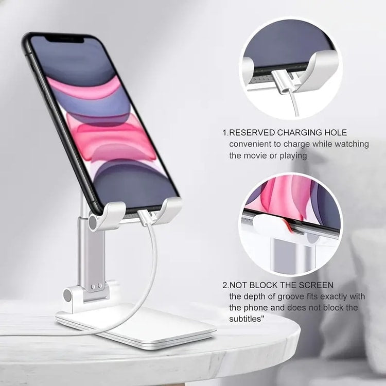Adjustable Foldable Desk Phone & Tablet Stand – Universal Mobile Holder