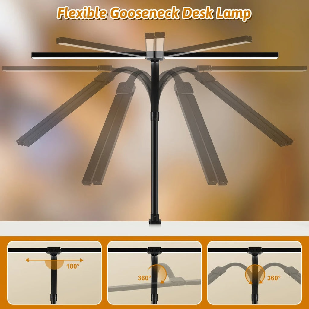 LED Clip Desk Lamp – Dimmable Adjustable Monitor Light for Office, Reading & Workspaces