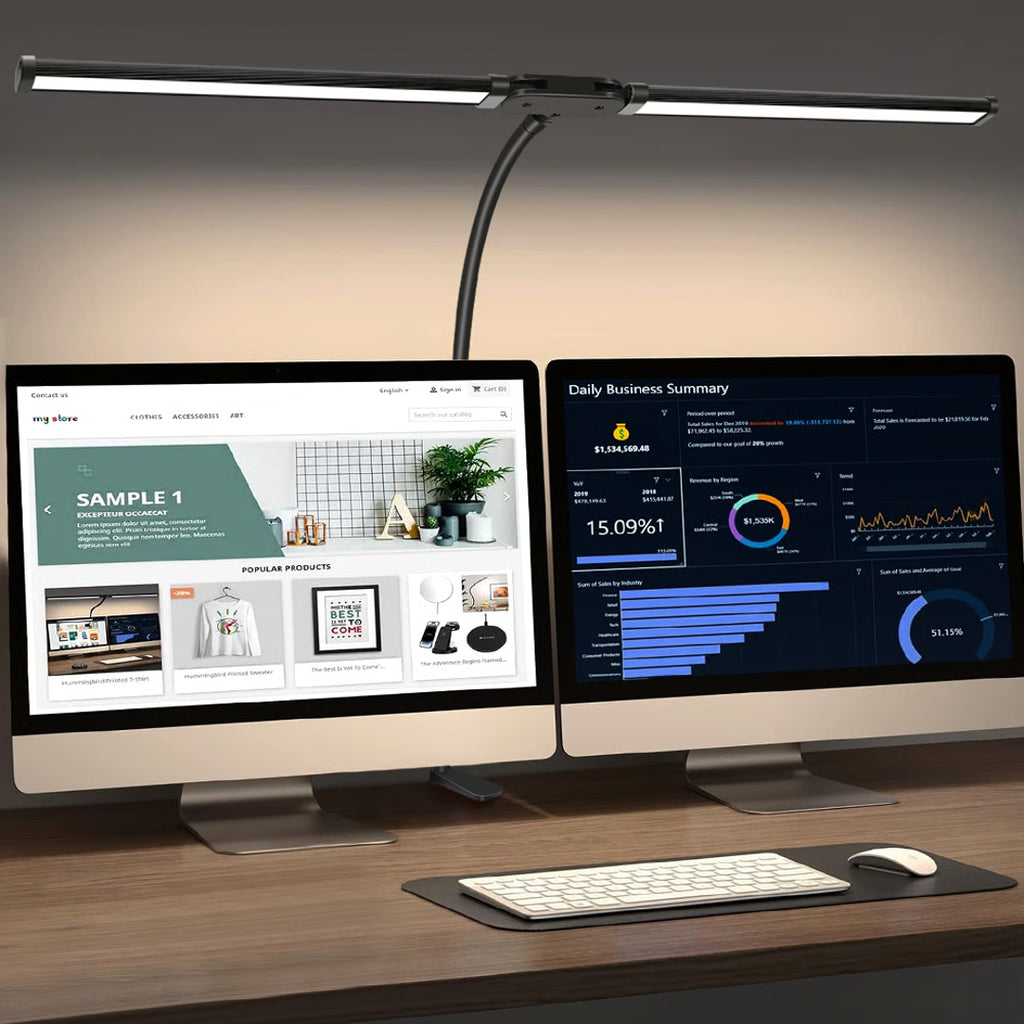 LED Clip Desk Lamp – Dimmable Adjustable Monitor Light for Office, Reading & Workspaces