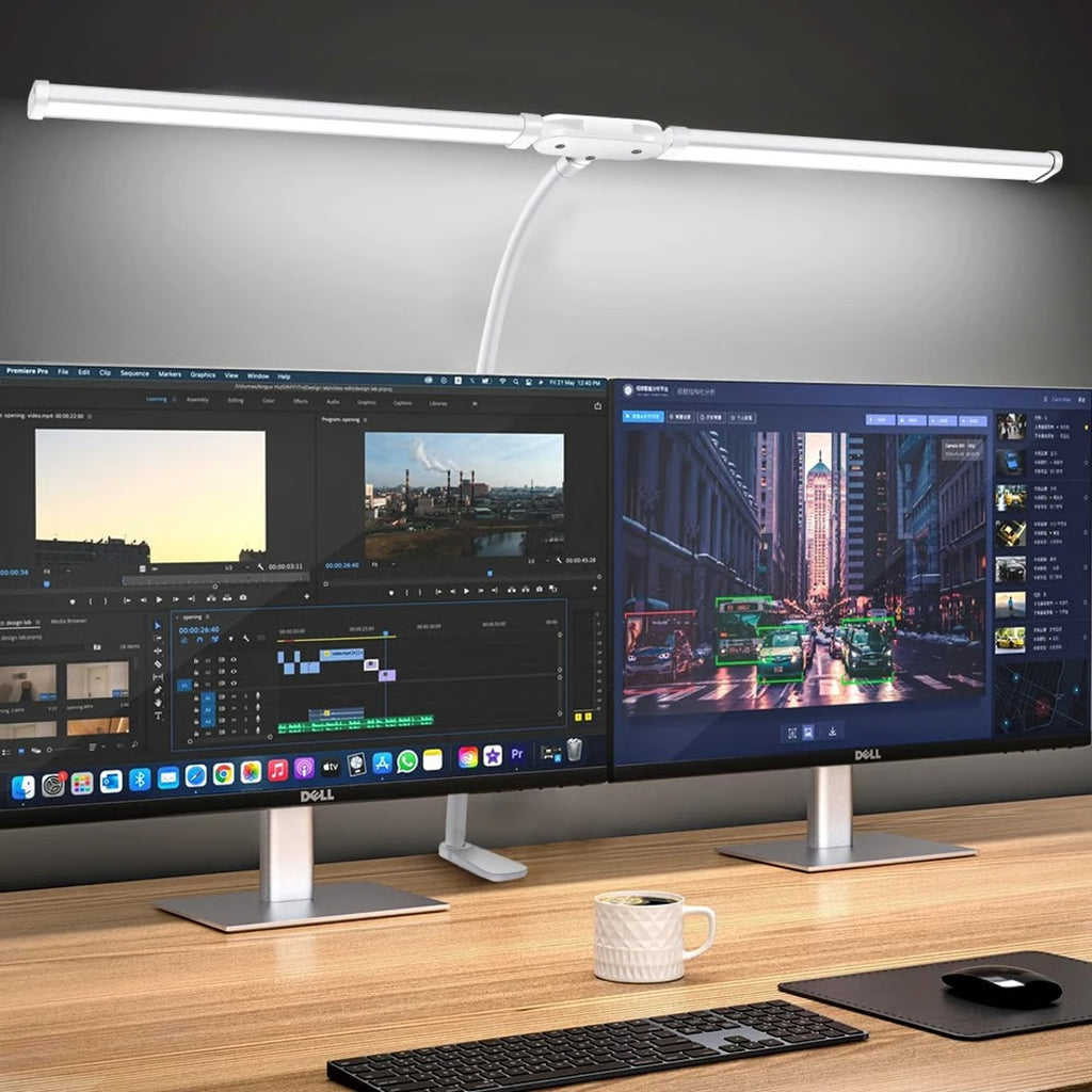 LED Clip Desk Lamp – Dimmable Adjustable Monitor Light for Office, Reading & Workspaces