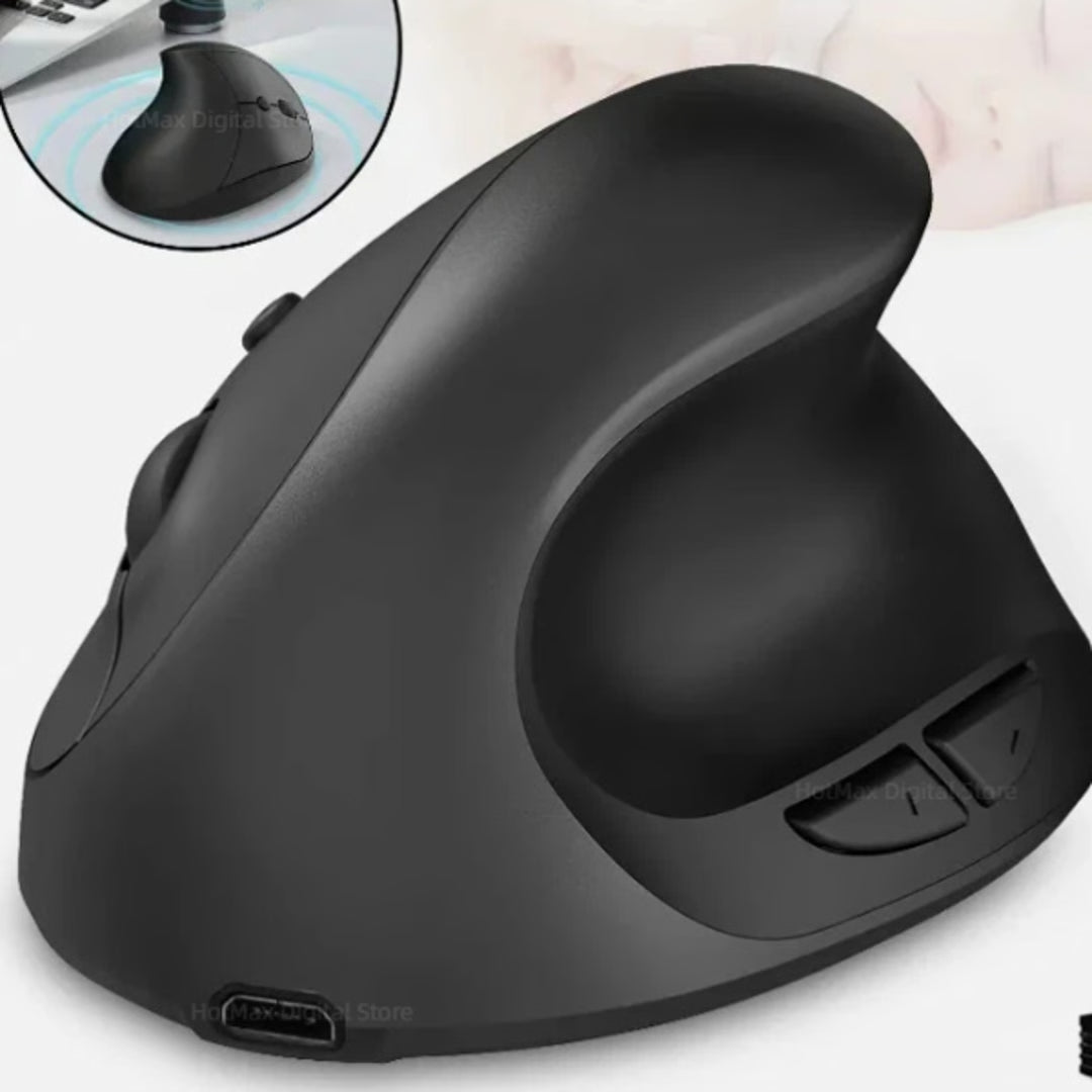 Wireless Vertical Ergonomic Mouse – USB Rechargeable Battery Mouse for Laptop, Computer & Gaming