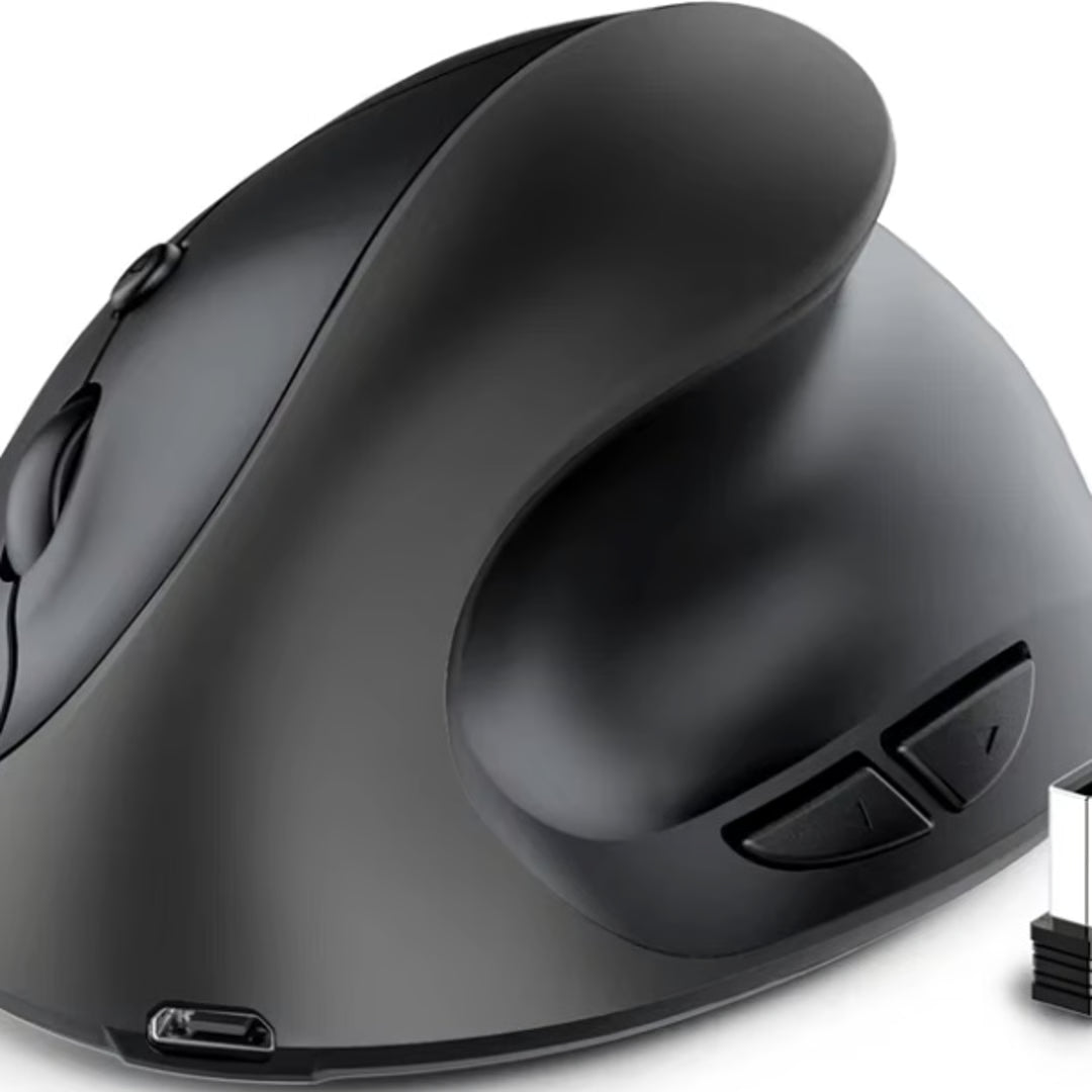 Wireless Vertical Ergonomic Mouse – USB Rechargeable Battery Mouse for Laptop, Computer & Gaming
