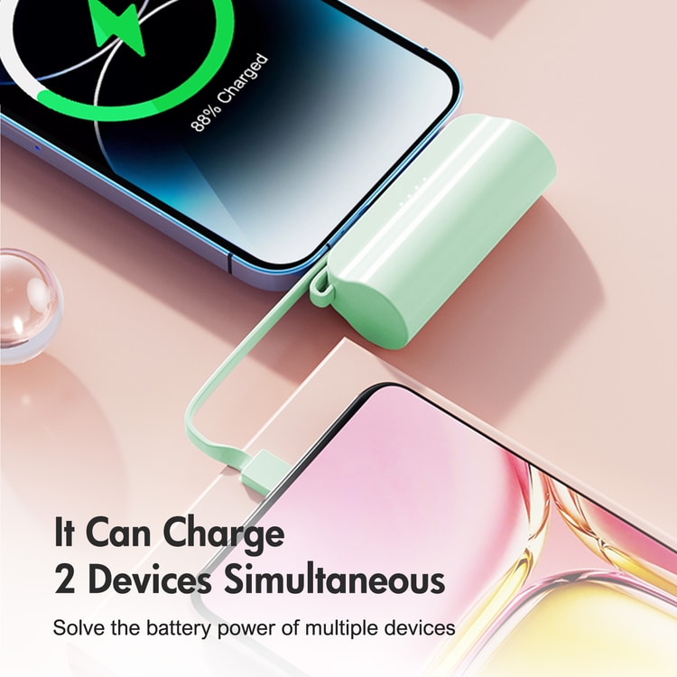 Mini 4500mAh Portable USB-C Power Bank – Compact Rechargeable Battery Pack