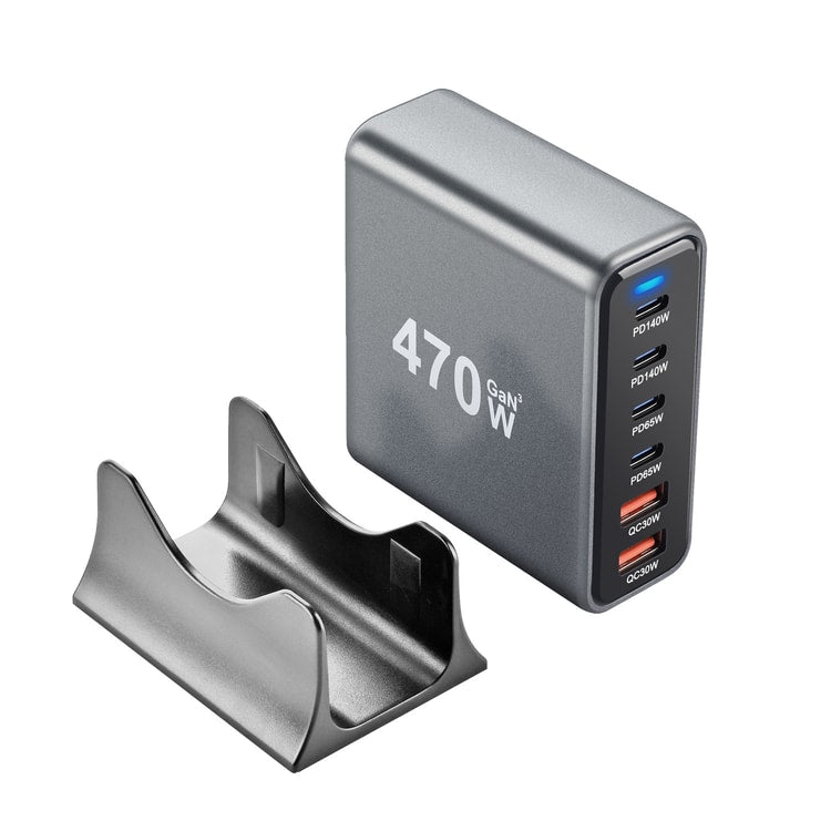 6-Port GaN USB-C Charging Station – Desktop Charger for Laptops, Tablets & Phones