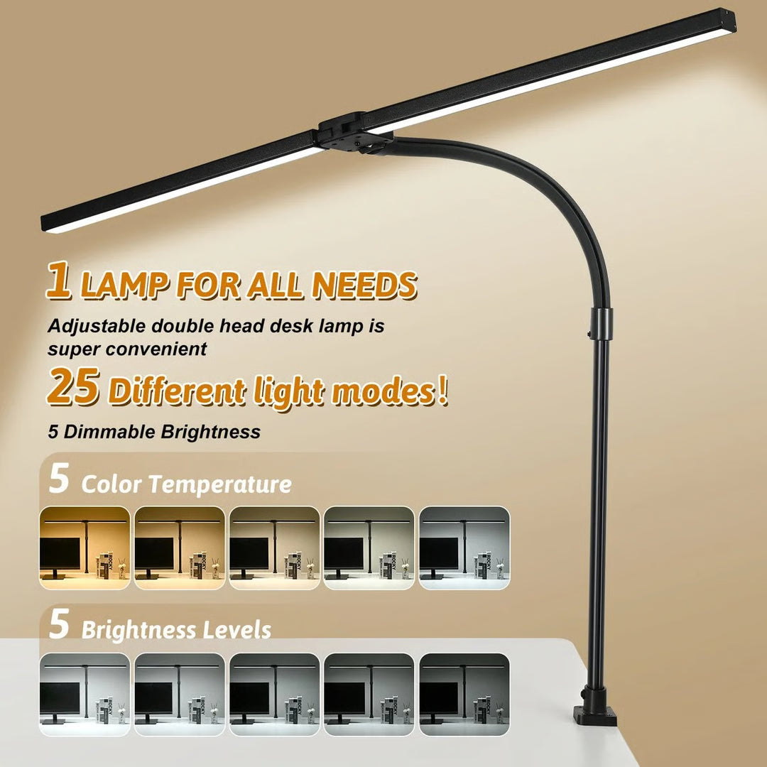 LED Clip Desk Lamp – Dimmable Adjustable Monitor Light for Office, Reading & Workspaces