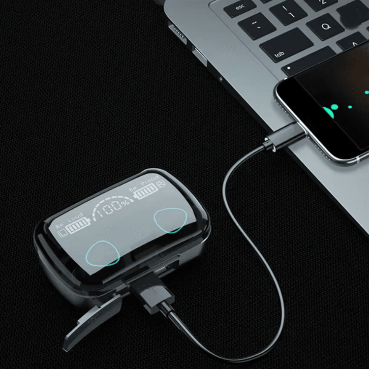 M10 Wireless Earbuds with Charging Case & Portable Power Bank