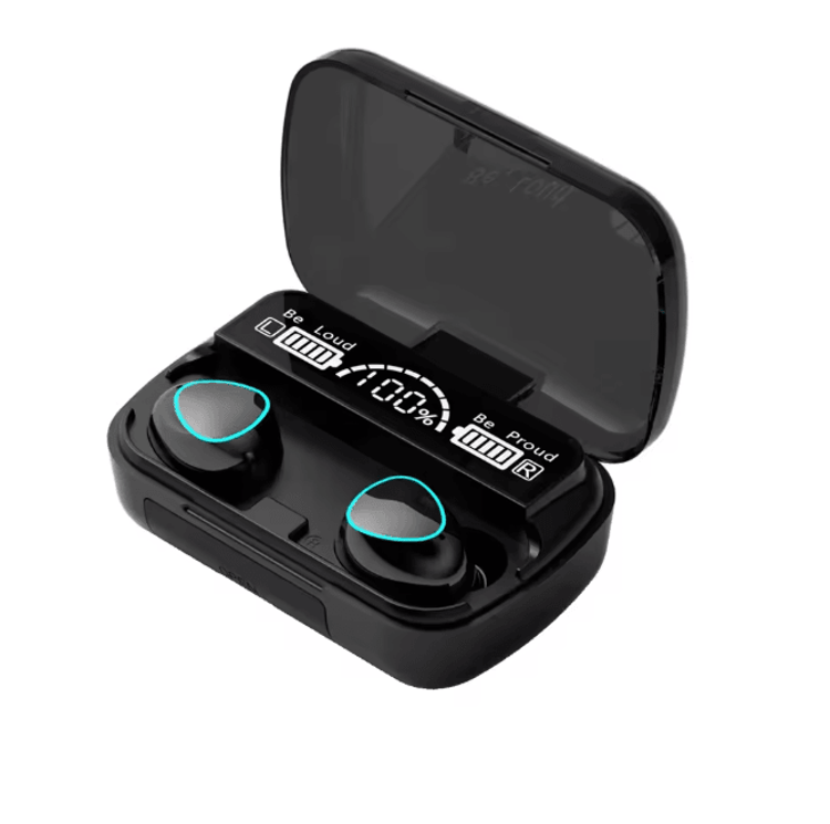 M10 Wireless Earbuds with Charging Case & Portable Power Bank
