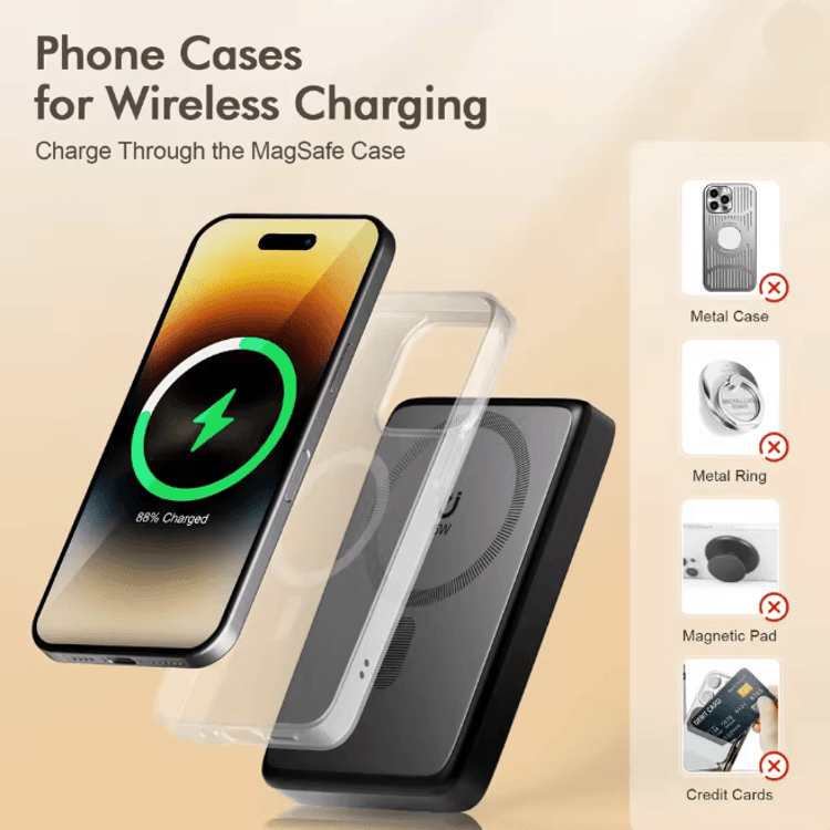 Magnetic Wireless Power Bank – Portable Wireless Charging Battery Pack
