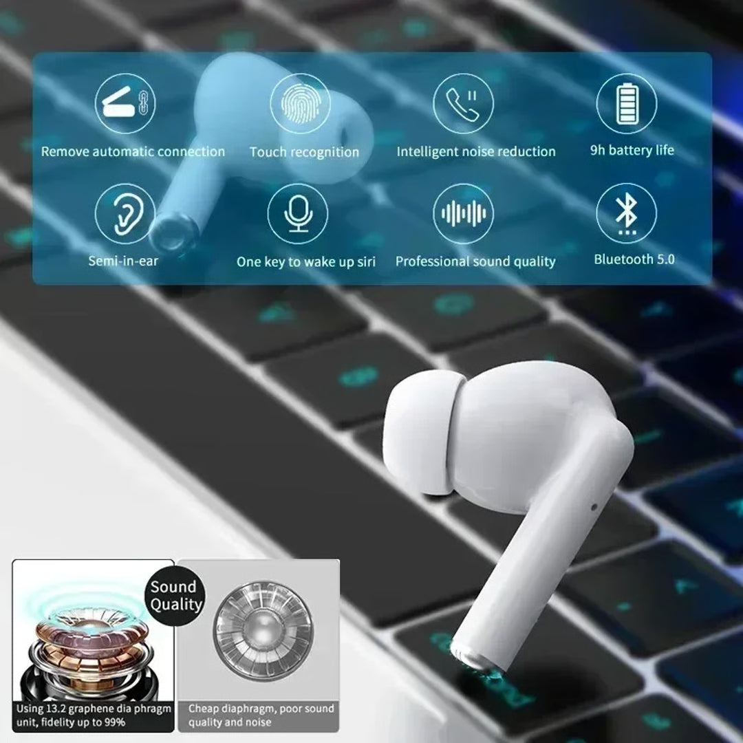 Waterproof Wireless Headphones with Built-In Microphone