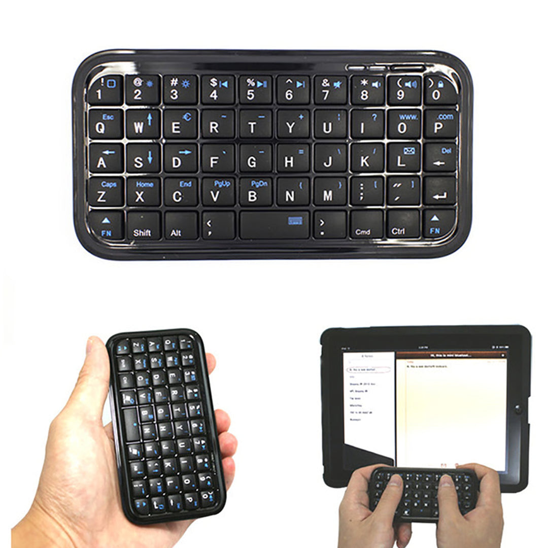 Compact Bluetooth Keyboard with Rechargeable Battery – Portable Wireless Keyboard for Multiple Devices