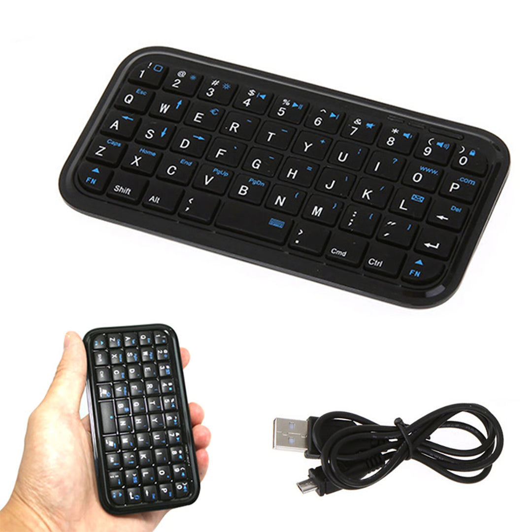 Compact Bluetooth Keyboard with Rechargeable Battery – Portable Wireless Keyboard for Multiple Devices