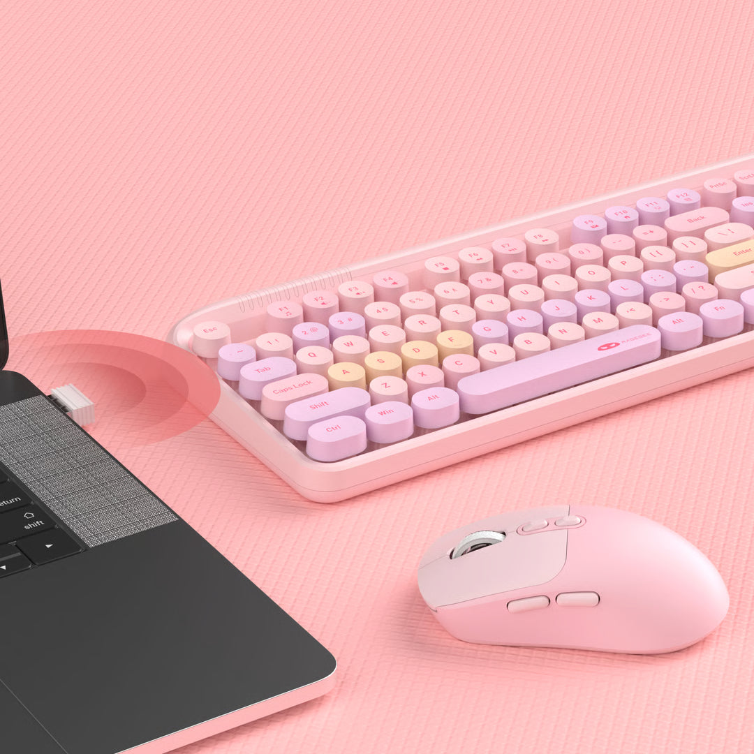 Wireless Gaming Keyboard and Mouse Combo with Adjustable DPI Mouse