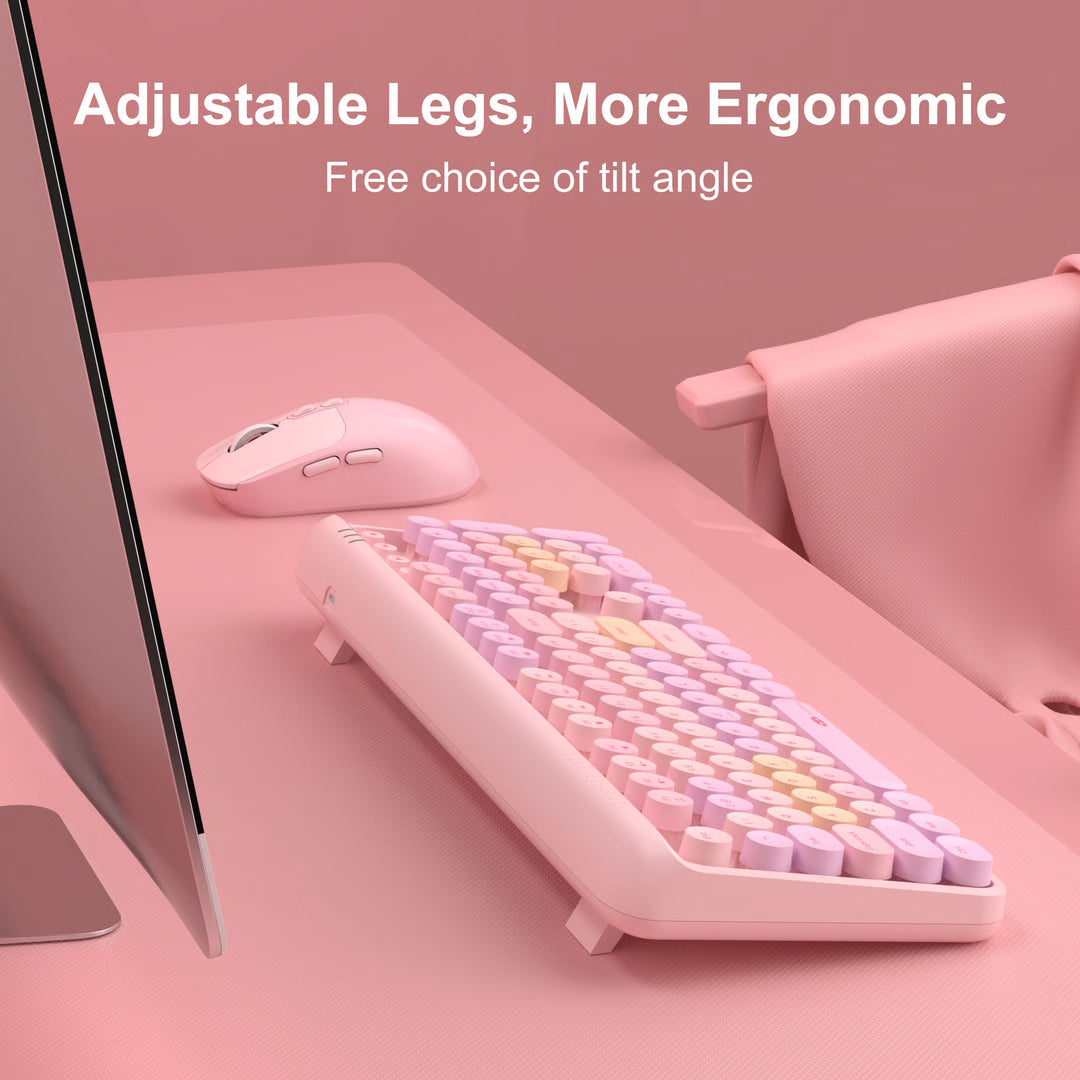 Wireless Gaming Keyboard and Mouse Combo with Adjustable DPI Mouse