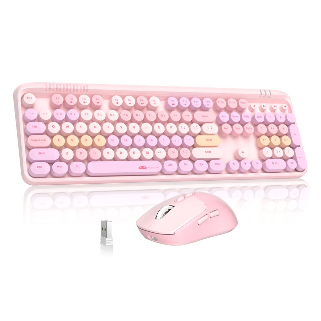 Wireless Gaming Keyboard and Mouse Combo with Adjustable DPI Mouse