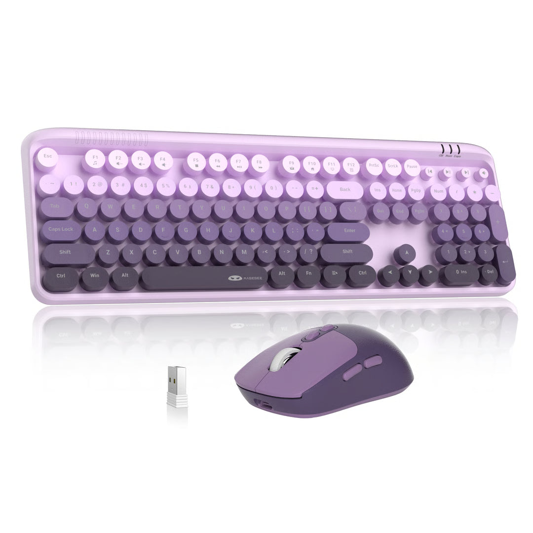 Wireless Gaming Keyboard and Mouse Combo with Adjustable DPI Mouse