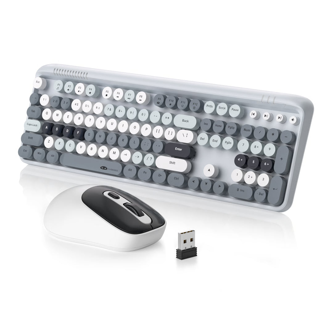 Wireless Gaming Keyboard and Mouse Combo with Adjustable DPI Mouse