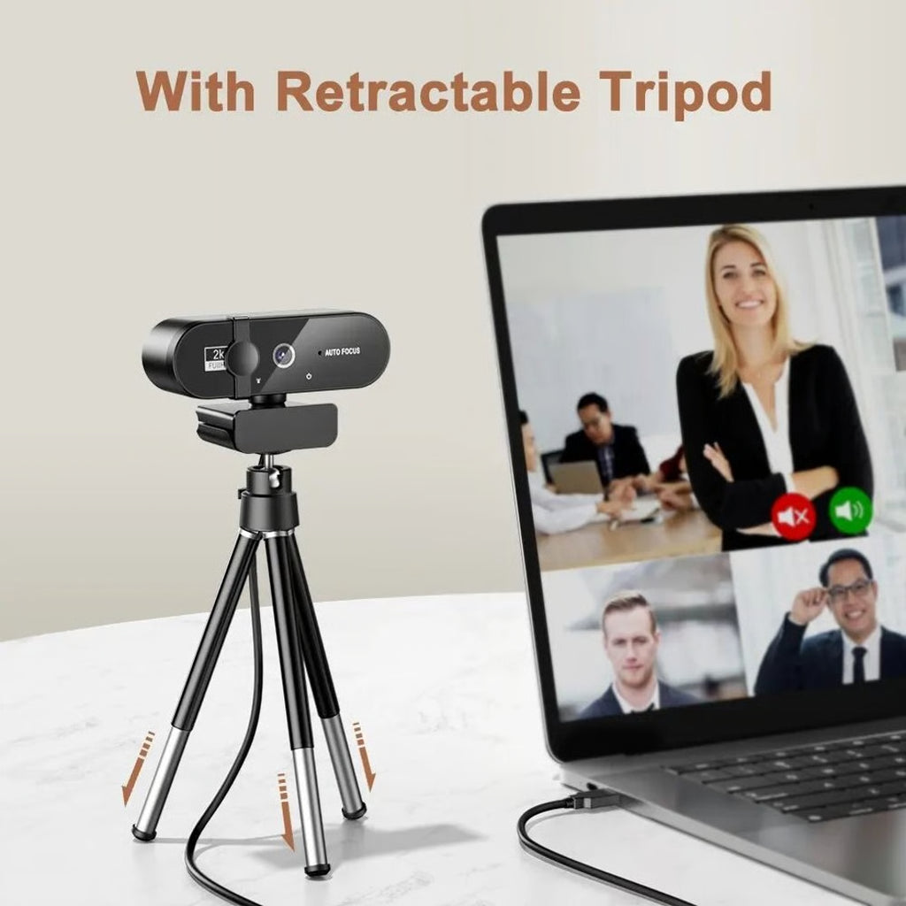 HD USB Webcam with Built-In Microphone