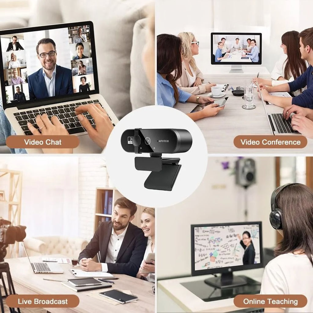 HD USB Webcam with Built-In Microphone