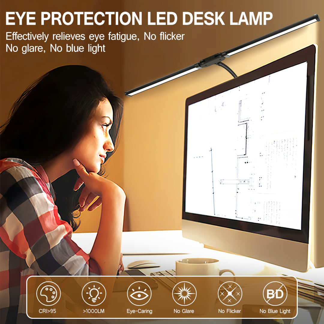 LED Clip Desk Lamp – Dimmable Adjustable Monitor Light for Office, Reading & Workspaces